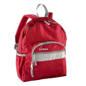 L.L. Bean Red Backpack with Gray Accents